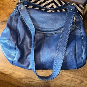 Onna Ehrlich Blue leather Shoulder Bag Slouchy